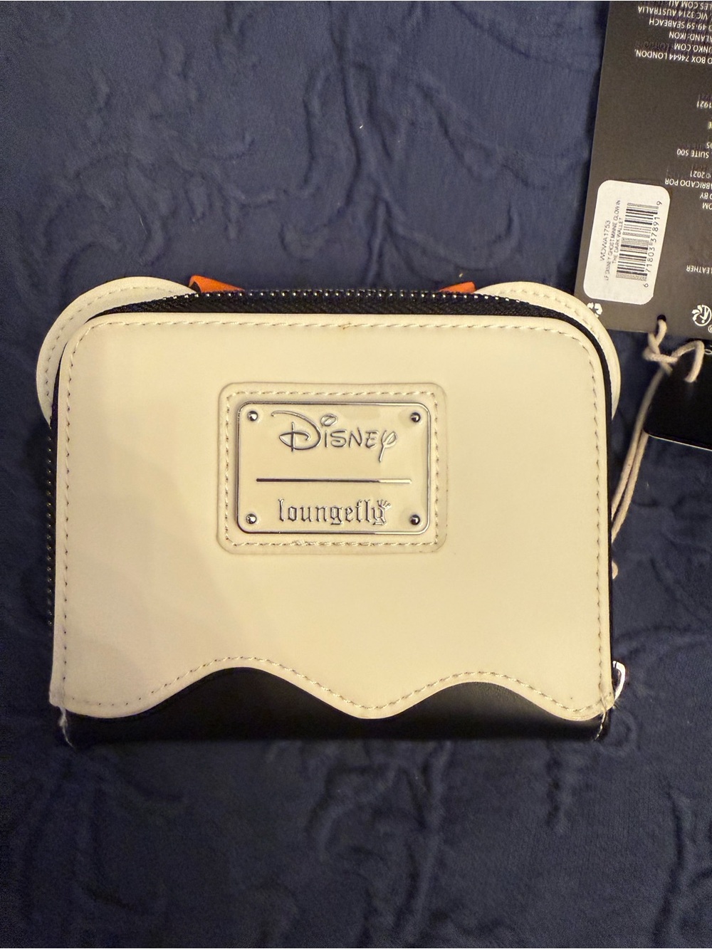 LOUNGEFLY Disney Kids White Minnie Mouse Backpack with Orange Polka Dot Bow - Picture 7 of 10